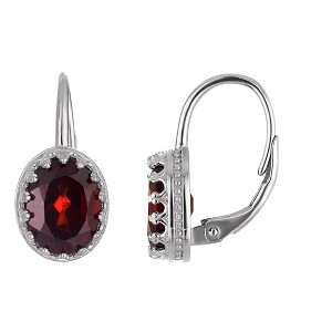 Designs By Gioelli Sterling Silver Gemstone Drop Earrings, Genuine, Lab Created - 1 of 2