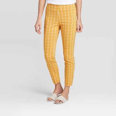 target yellow plaid pants