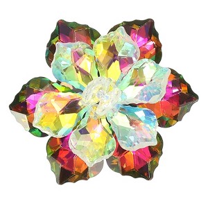 Unique Bargains Women's Rhinestone Sunflower Snowflake Brooch Pin - 1 of 4