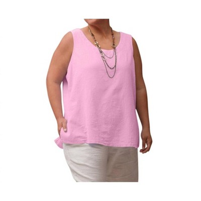Women's Crinkle Cotton Sleeveless Top - Plus - On The Plus Side