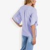 Anna-Kaci Women's V-Neck Blouse with Layered Split Flutter Sleeves and Relaxed Fit - 2 of 4