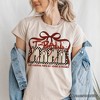 T-Ball Mama Coquette Red Bow T-Shirt, Retro White and Natural Tee for Proud Sports Moms| OrnamentallyYou - 4 of 4