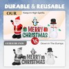 NAYSAYE Inflatable Holiday Decoration Santa Snowman Sign Christmas Display for Yard and Garden, Red and White, 98.4"*16.4"*50.4" - 3 of 4