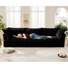 Slipcovered 3 Seater Sofa Couch with Deep Seat and Removable Pillows, Corduroy Sofa with Armrests, Modern Sofa with Cushions for Living Room-Koiai - 2 of 4