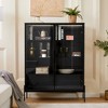 JUJABU 51.2'' Display Cabinet with Tempered Glass Door, Metal Legs, Modern Minimalist style, for Living Room, Office, Study - 3 of 4