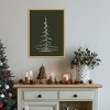 Amanti Art Minimalist Evergreen Trees Sketch 2 Green by The Creative Bunch Studio Canvas Art Framed - 4 of 4