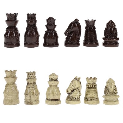 WE Games Handpainted Polystone Medieval Themed Chess Pieces, 2.5 in. King