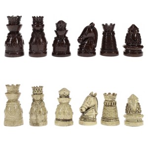 WE Games Handpainted Polystone Medieval Themed Chess Pieces, 2.5 in. King - 1 of 4
