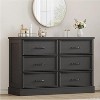 Nasitip Farmhouse 6 Drawer Dresser, 47" Wide 6 Chest of Drawers Storage with Sturdy Foundation, Wooden TV Stand for Home - 4 of 4