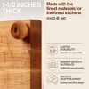 John Boos Cutting Board for Kitchen, 1.5 Inches Thick Edge Grain Square Boos Chopping Block with Wooden Bun Feet - 3 of 4
