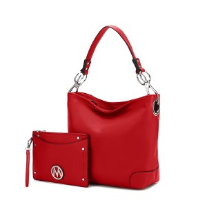 MKF Collection Viviana Vegan Leather Hobo Bag with Matching Wristlet by Mia K - 1 of 4