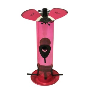 Heath Outdoor Products Gossamer Butterfly Bird Tube Feeder - Pink - 1 of 3
