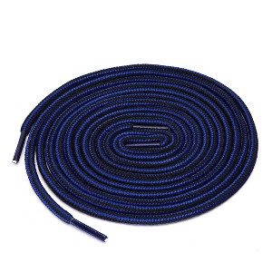 Elerevyo Round Rope Dual Colored Striped 0.2" Thick Boot Sneakers Shoelace 3 Pairs - 1 of 4