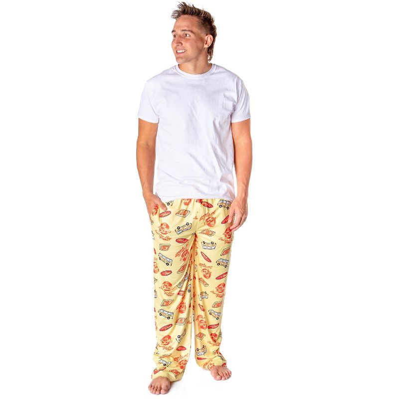 Stranger Things Men's Surfer Boy Pizza Lounge Bottoms Pajama Pants, 4 of 5