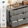 Modern Fluted Dresser, 3/5/6/7 Drawer Wood Dresser for Bedroom, Modern Chest of Drawers, Storage Organizer Cabinet for Living Room, Entryway - 3 of 4