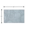 Knightsbridge Orbit Bath Rug Cotton Non Skid Back, Light Blue - 2 of 4