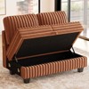 Belffin Corduroy Fabric Loveseat Module for Modular Sectional Couch for Living Room 2 Seater Modular with Storage - 4 of 4