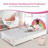 Infans Kids Upholstered Platform Bed Children Twin Size Wooden Bed Unicorn Pattern - 3 of 4