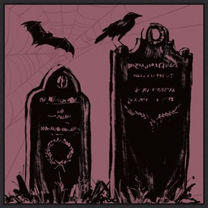 Amanti Art Haunted Halloween VIII by Anne Tavoletti Canvas Wall Art Print Framed 22-in. x 22-in. - 1 of 4