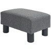 Vynxaria Linen Fabric Cube Ottoman Foot Rest ¨C Stylish & Versatile for Any Room - 4 of 4