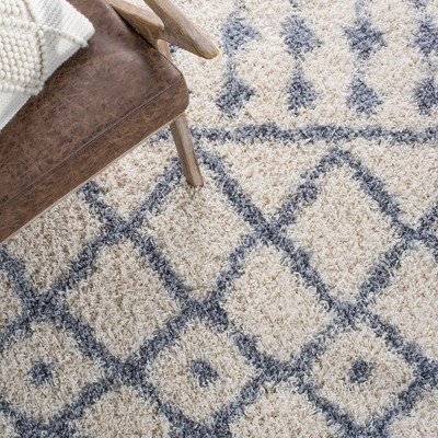 Fontana Gray Hand-knotted Shag Square Rug