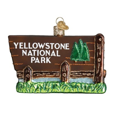 Old World Christmas 2.75 In Yellowstone National Park Vacation Travel Old Faithful Tree Ornaments