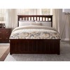 Atlantic Furniture Mission Full Traditional Bed with Matching Footboard and Turbo Charger in Walnut - image 2 of 4