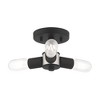 Livex Lighting Copenhagen 3 - Light Flush Mount in  Black - 3 of 4