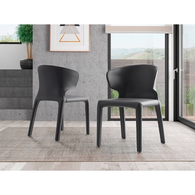 Set of 2 Conrad Faux Leather Dining Chairs - Manhattan Comfort