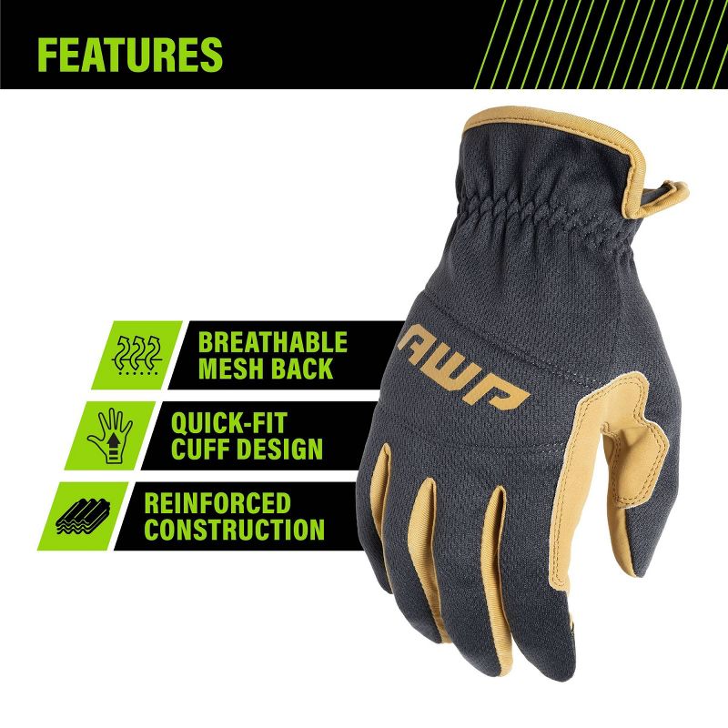 AWP Men&#39;s Utility Working Gloves - Slate, 2 of 7