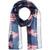CTM Women's American Flag Print Lightweight Scarf - 4 of 4