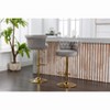 Vynxaria COOLMORE Swivel Bar Stools Set of 2 Adjustable Counter Height Chairs with Footrest for Kitchen, Dining Room 2PC/SET - 4 of 4