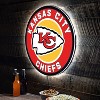 Evergreen Ultra-Thin Edgelight LED Wall Decor, Round, Kansas City Chiefs- 23 x 23 Inches Made In USA - 2 of 4