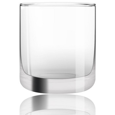 JoyJolt Nova Crystal Old Fashioned Whiskey Glasses - Set of 4 Cocktail Bourbon Rocks Tumbler - 10 oz