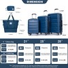 FURNIinspire Bag and Luggage Sets 5 Piece Expandable Hard Shell Suitcase Set Stylish Rolling Travel Luggage for Family, Blue, 20.28"*11.42"*30.31" - 3 of 4