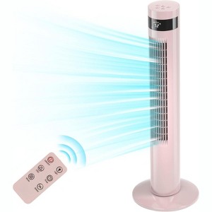 Zafro Tower Fan Portable Electric Oscillating Fan Quiet Cooling Remote Control Standing Bladeless Floor Fans 3 Speeds Wind Modes Timer - 1 of 4