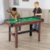 Costway 48" Pool Table for Kids & Adults with Full Set of Balls 2 Cue Sticks 2 Chalks Green/Blue - 2 of 4