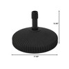 Clihome Outdoor Patio Heavy-Duty PE Round Umbrella Base,Can be Filled with Water or Sand,Compatible with Umbrella Poles Of 1.5/1.9 in - 4 of 4
