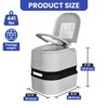 6.34 Gallon Portable Toilet, Camping RV Porta Potty with Paper,Detergent Collection,Handle Pump, Rotating Spout for Boating Hiking Trips - 2 of 4