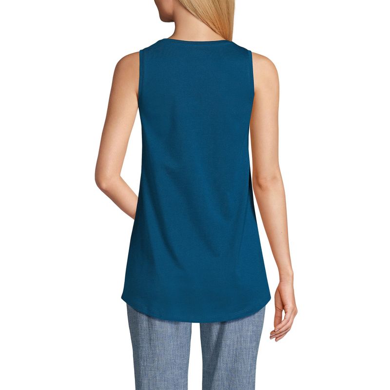 Lands' End Women's Tall Supima Cotton Tunic Tank Top, 2 of 4