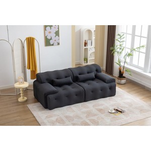 NicBex Couches for Living Room 53" Cloud Couch Large Single Sofa Chair Modern Lounge Chair Upholstered 1 Seater Sofa Couch with 1 Throw Pillow - 1 of 4