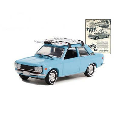 Greenlight Collectibles 1/64 1970 Datsun 510 with Ski Roof Rack Vintage Ad  Cars Series 7 39100-C