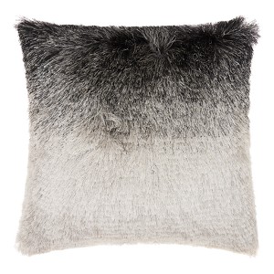 Black/Silver Ombre Throw Pillow - Mina Victory