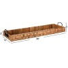 Oversized Hand-woven Rattan Tray with Metal Handles - 2 of 4