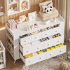 Kids Dresser Cabinet with 8 Drawers & Open Shelving, Changing Table for Nursery, Baby Dresser, White - 4 of 4