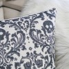 ChicFurnit Bed Pillows Baroque Skull Pillow Velvet Decor Pillow with Hidden Zipper Cotton Pillows for Living Room Decoration, Gray, 20"*1"*20" - 4 of 4