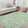 Washable rug. Modern solid-color, non-slip. Non-shedding, low-pile, foldable. Contemporary minimalist. For living/dining/bedrooms - 3 of 4