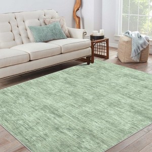 Modern Washable Rugs Abstract Area Rug Non Slip Low Pile Accent Rugs for Living Room Bedroom - 1 of 4