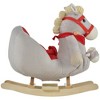 Qaba Kids Ride-On Rocking Horse Toy Rocker with Fun Song Music & Soft Plush Fabric for Children 18-36 Months - 4 of 4