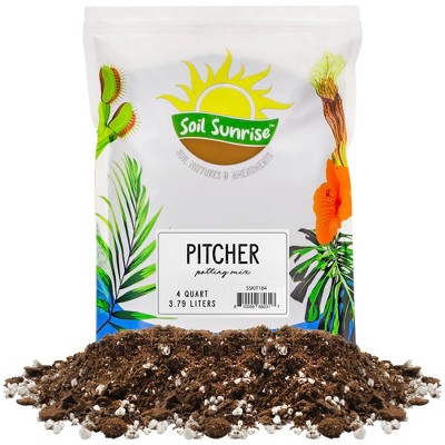 Soil Sunrise 4qt Pitcher Plant Potting Soil Mix, Nepenthes Carnivorous Plant Custom Blend Soilless Mix